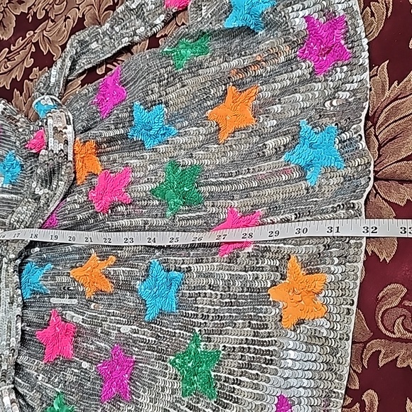 Show Me Your Mumu "Wear Me Out "Rainbow Star Sequin Mini Dress XS - Picture 13 of 14